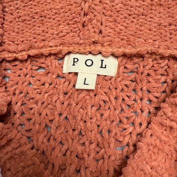 Women’s POL Boutique Terracotta Knit Sweater with Ivory Accents, NWOT, Large - Picture 4 of 8